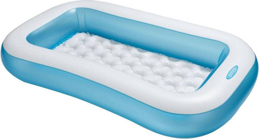 Intex Rectangular Pool Baby Opblaaszwembad Blauw 166 x 100 x 25 cm
