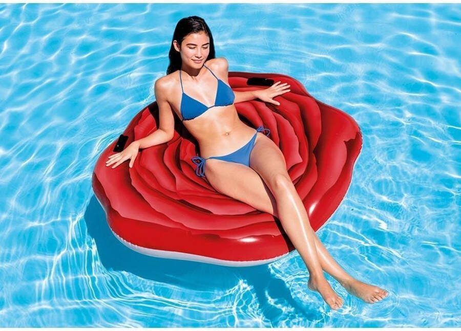 Intex luchtbed Red Rose 137 x 132 cm rood