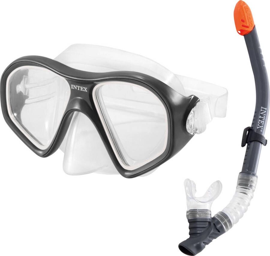 Intex 55648 Aquaflow Sport Reef Rider Duikbril en Snorkel Grijs