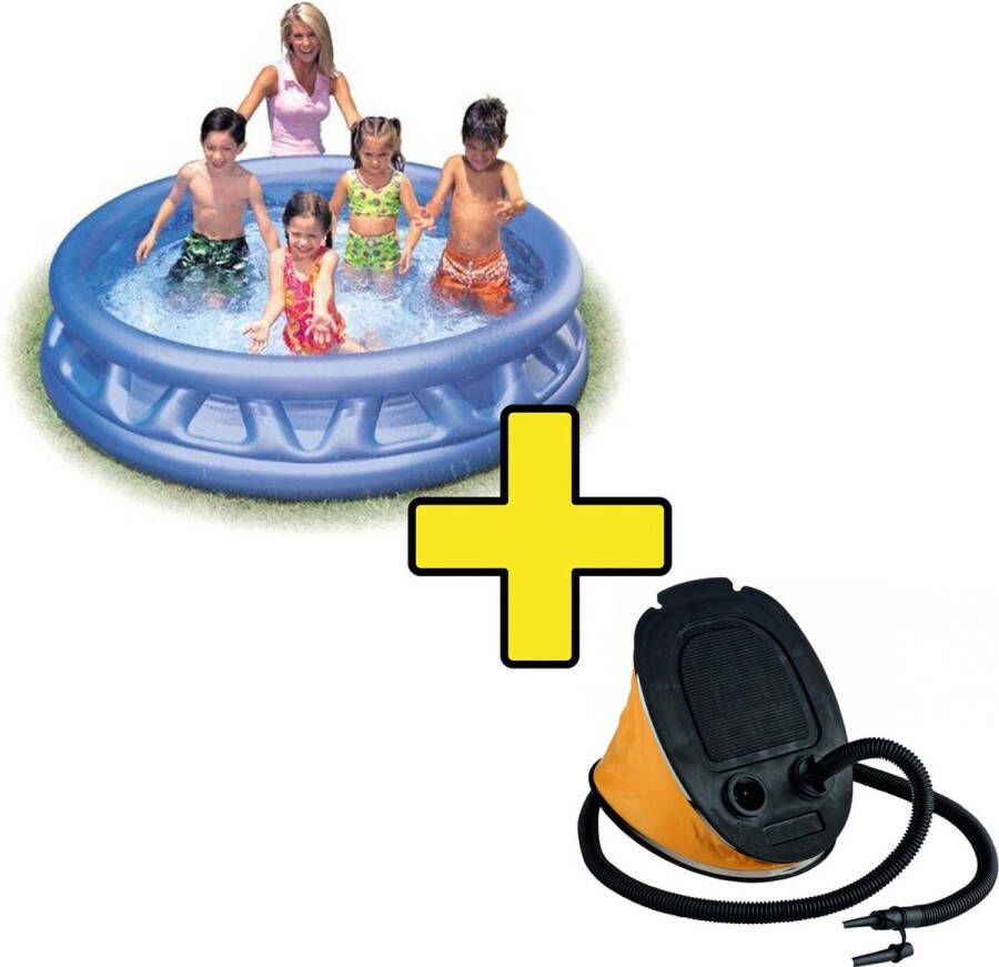 Intex Soft Pool Zwembad inclusief 5 liter Pomp Voetpomp Opblaaszwembad 188 x 46 cm