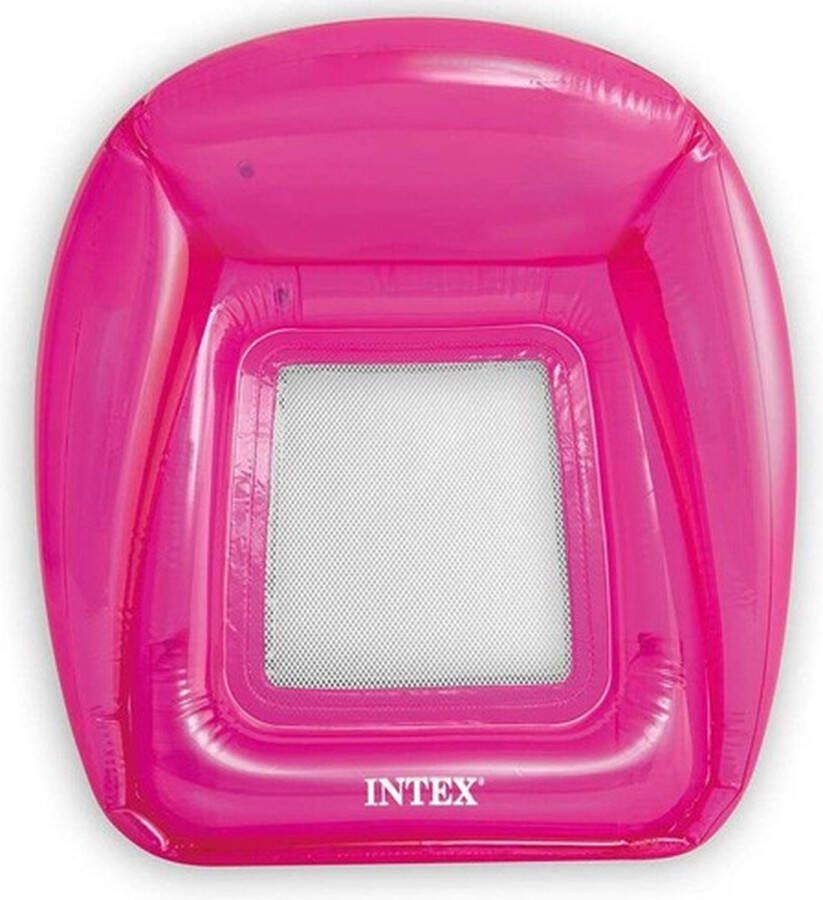Intex Transparant Lounge Luchtbed Stoel Roze 104 CM Luxe Strand Luchtbed Zwembad Luchtbed Zwemband