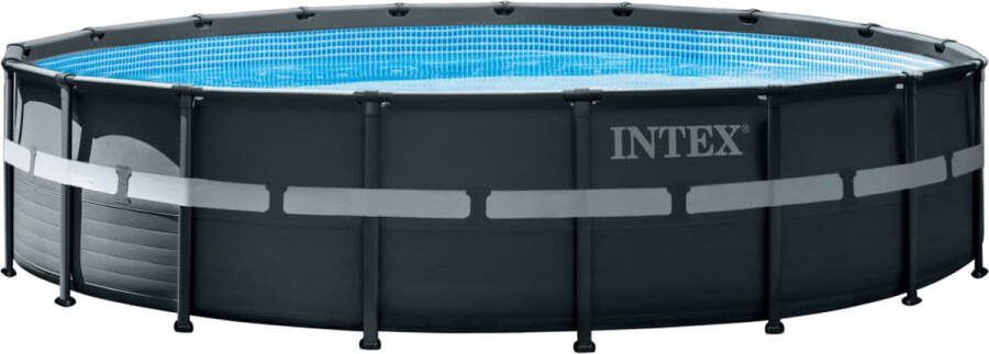 Intex Rond Buisvormig Zwembad Ultra Xtr Frame Donkergrijs Ø549x132cm