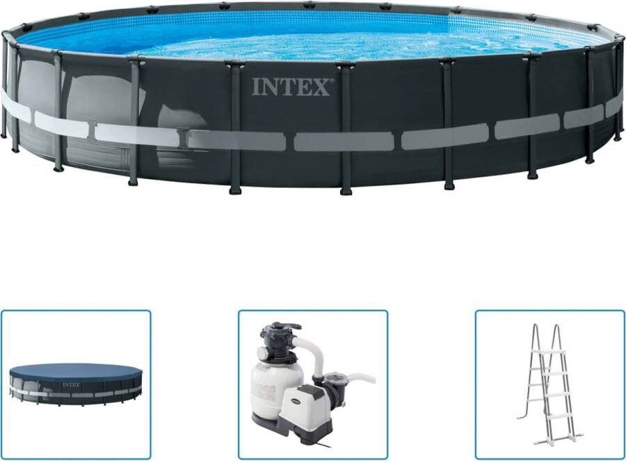 Intex Opzetzwembad Met Accessoires Ultra Xtr Frame 610 X 122 Cm Antraciet
