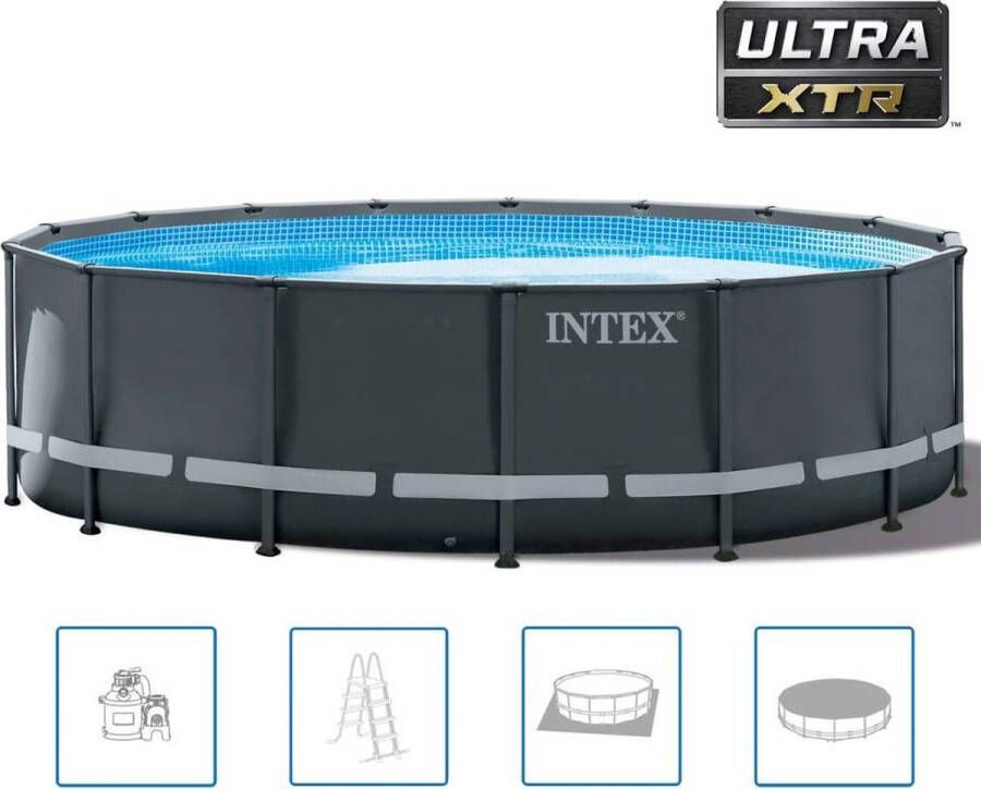 Intex Ultra XTR Frame zwembad Ø 488 x 122 cm met zandfilterpomp en accessoires