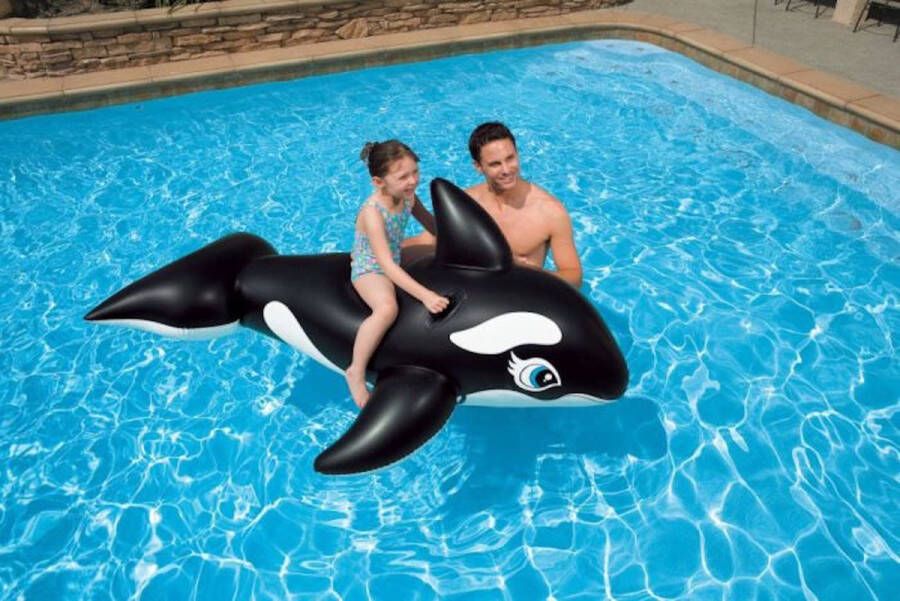 Intex Walvis Rideon 193x119cm Opblaas walvis orka Zwembadspeelgoed 193 x 119 cm