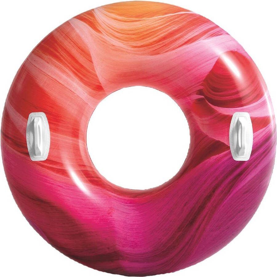 Intex Waves Zwemring Roze 91 CM Zwemband Luchtbed Zwembad Strand Luchtbed Lounge inclusief handvaten