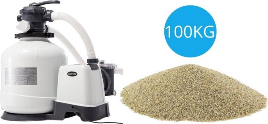 Intex Zandfilterpomp 12000 L u & Filterzand 100 kg