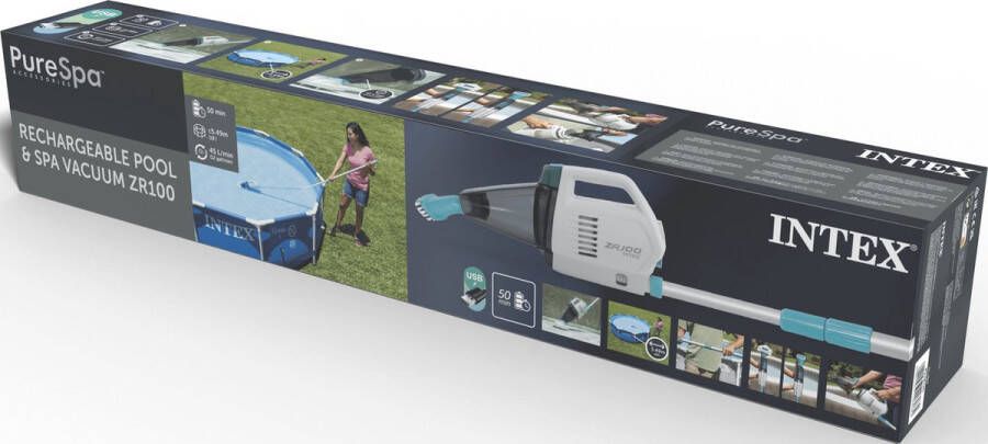 Intex ZR100 Handzaam Oplaadbaar Zwembad Stofzuiger