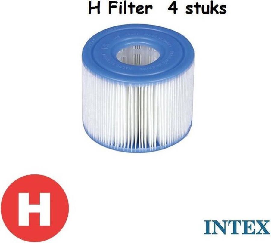 Intex Zwembad Filtercartridge Type H 29007 4 stuks
