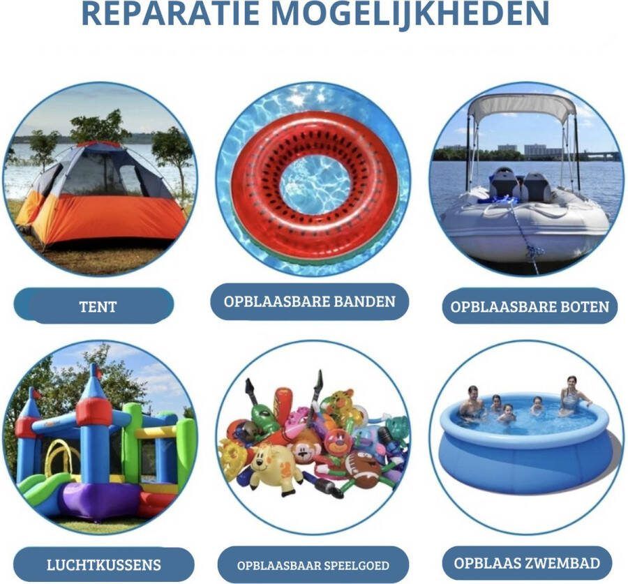 Intex Zwembad Reparatie Set Plakset 6 Stuks Zwembad plakken Babybad Repareren Zwembad Plakkers -Merk: Hoge Kwaliteit Thuis Zwembad Mini Zwembad Kapot Lek Lekkages Waterbestendig Jacuzzi Luchtbed