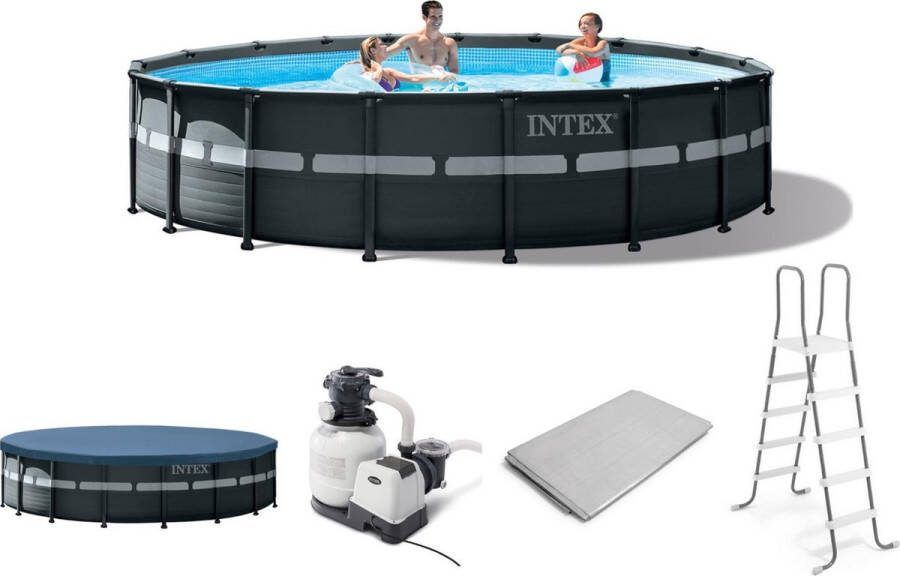 Intex Opzetzwembad Met Accessoires Ultra Xtr Frame 732 X 132 Cm Antraciet