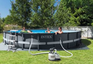 Intex Opzetzwembad Met Accessoires Ultra Xtr Frame 610 X 122 Cm Antraciet