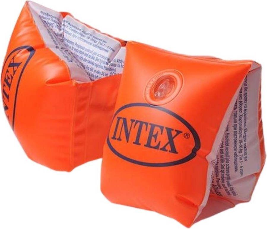 Intex Zwembandjes Large Oranje Deluxe Zwemvleugels 6-12 jaar Veiligheid Zwemmen