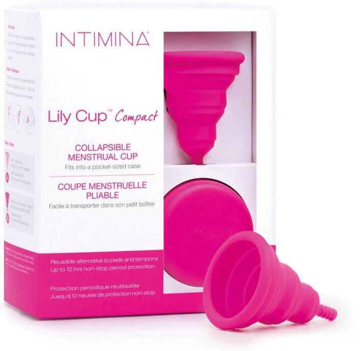 Intimina Lily Compact Cup maat B kleine menstruatiecup met plat opvouwbaar compact design