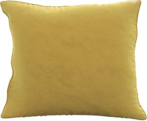 Intirilife 40x40 cm decoratieve fluwelen kussenhoes in geel voor woonkamer slaapkamer slaapbank kantoor cafetaria of wachtkamer