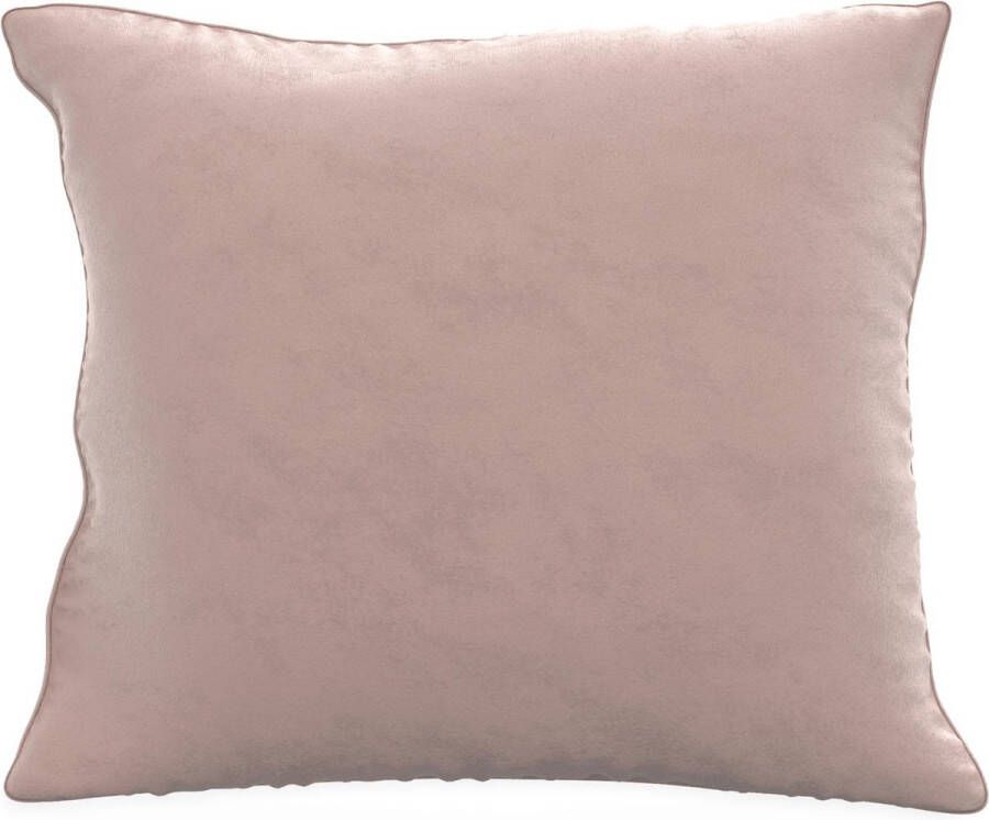 Intirilife 40x40 cm fluwelen decoratieve kussenhoes in roze voor woonkamer slaapkamer slaapbank kantoor cafetaria of wachtkamer