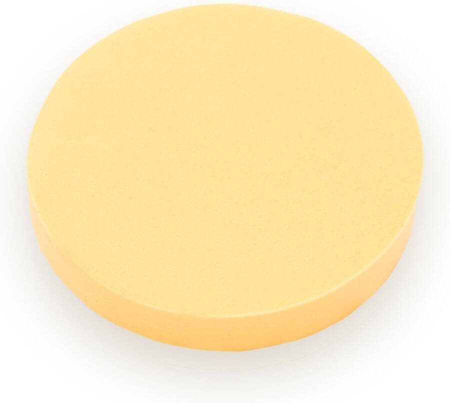 Intirilife Make Up Spons Ronde Make-up Spons in Beige 9 cm diameter 1 5 cm hoogte Zachte beauty blender voor foundation en concealer poeder puff cosmetische make-up spons