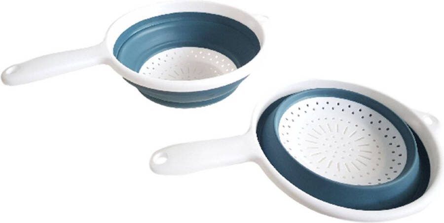 Invendio Vergiet vouwbaar inklapbaar Groenblauw Wit Ø 23 cm