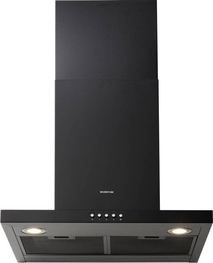 Inventum AKB6005ZWA Wandschouw afzuigkap 60 cm 645 m³ h 3 standen Energieklasse A Zwart