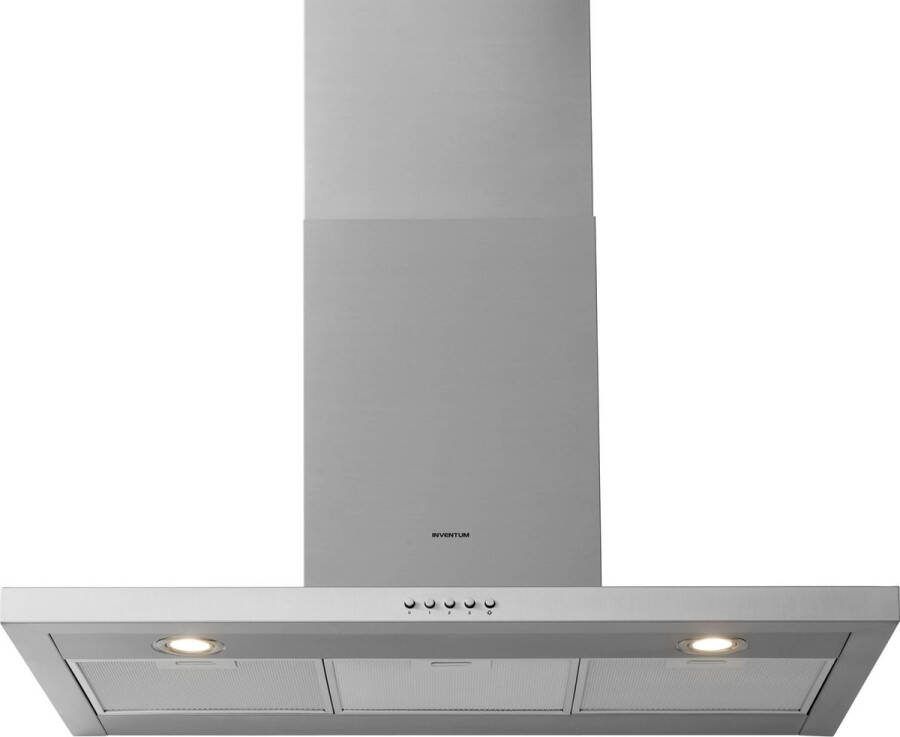 Inventum AKB9005RVS Wandschouw afzuigkap 90 cm 645 m³ h 3 standen Energieklasse A RVS