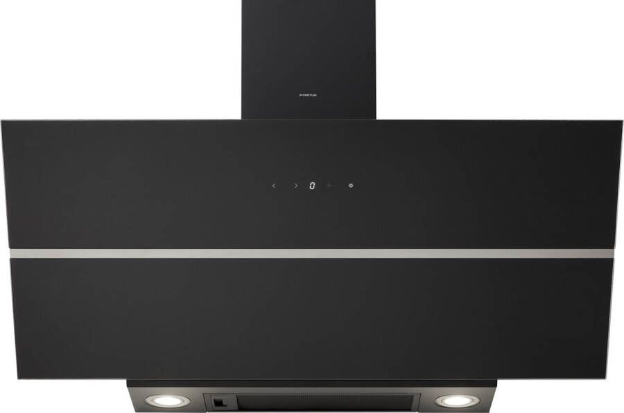 Inventum AKD9015GTZ Schuine afzuigkap 90 cm 695 m³ h 4 standen Timer Energieklasse A Zwart
