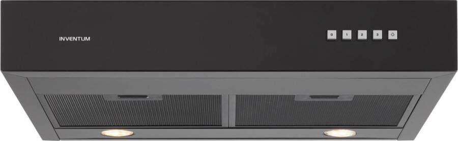 Inventum AKO6015ZWA Onderbouw afzuigkap 60 cm 350 m³ h 3 standen Zwart