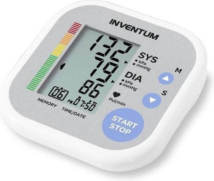 Inventum BDA432 Bloeddrukmeter bovenarm Hartslagmeter Manchet 22 tot 32 cm Volautomatisch Onregelmatige hartslag Inclusief batterijen