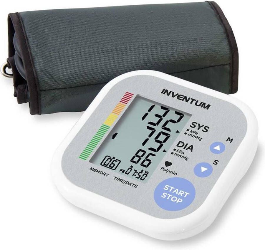Inventum BDA432 Bloeddrukmeter bovenarm Hartslagmeter Manchet 22 tot 32 cm Volautomatisch Onregelmatige hartslag Inclusief batterijen