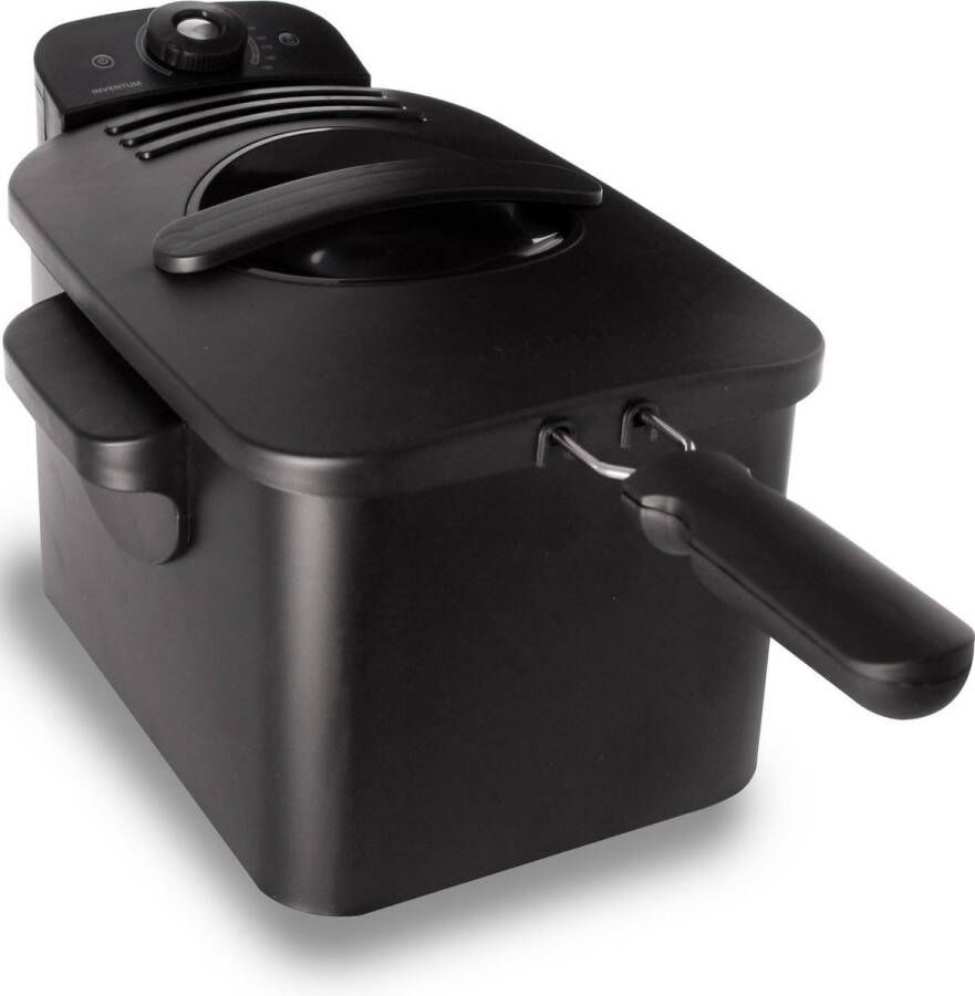 Inventum GF431B Frituurpan 3 liter Tot 190 graden 2200 watt Koude zone Friteuse Zwart