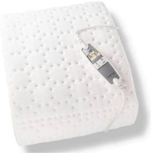 Inventum HL197V Elektrische onderdeken hoeslaken Aparte voetenzone 1 persoons 210x92 cm Fleece Wit
