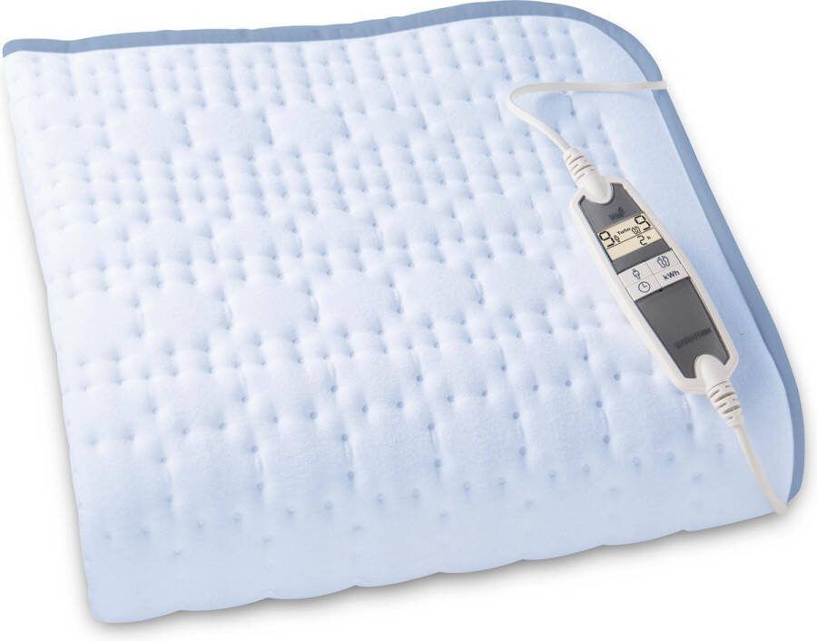 Inventum HN197VB Elektrische onderdeken Aparte voetenzone 1 persoons 160x80 cm Anti allergie Antibacterieel Fleece Lichtblauw
