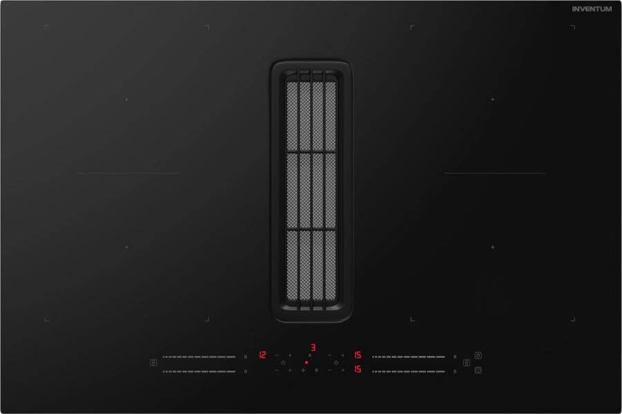 Inventum IKA8035 Inductie inbouwkookplaat met afzuiging Zwart