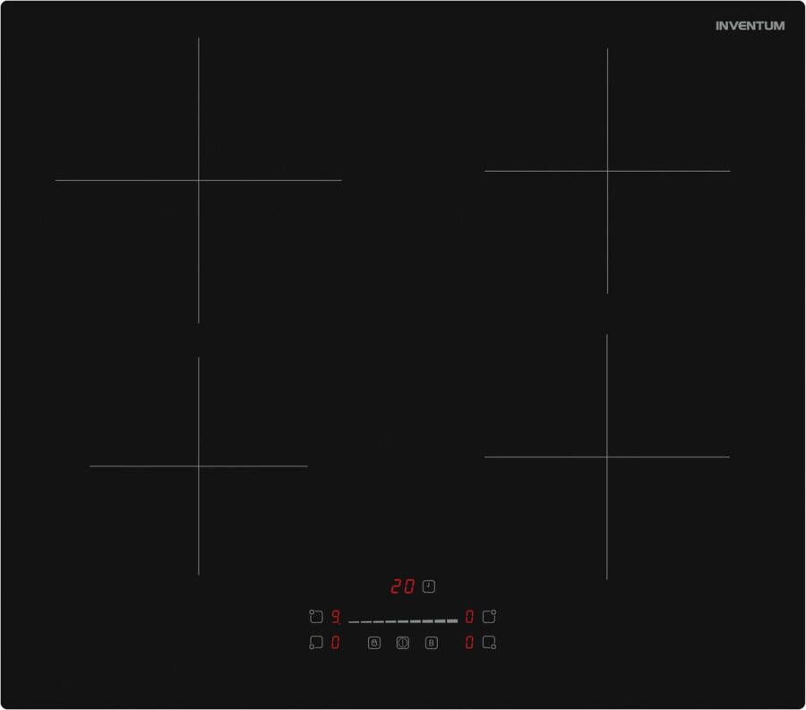 Inventum IKI6028 Inbouw inductie kookplaat 60 cm 4 kookzones 1- of 2-fase Randloos Zwart - Foto 2