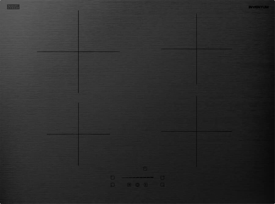 Inventum IKI7028MAT Inbouw inductie kookplaat 70 cm 4 kookzones 1- of 2-fase Randloos Matzwart