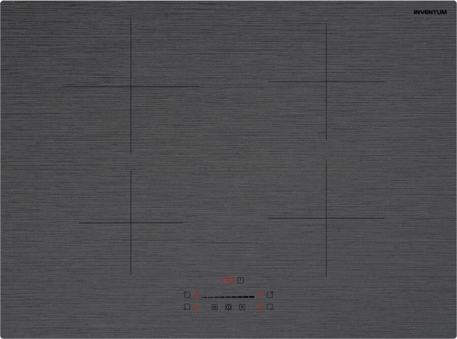 Inventum IKI7028MAT Inbouw inductie kookplaat 70 cm 4 kookzones 1- of 2-fase Randloos Matzwart