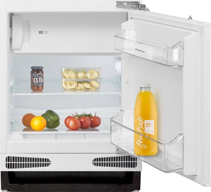 Inventum IKV0821D Inbouw koelkast Onderbouw Vriesvak Nis 82 cm 115 liter 2 plateaus Deur op deur Wit