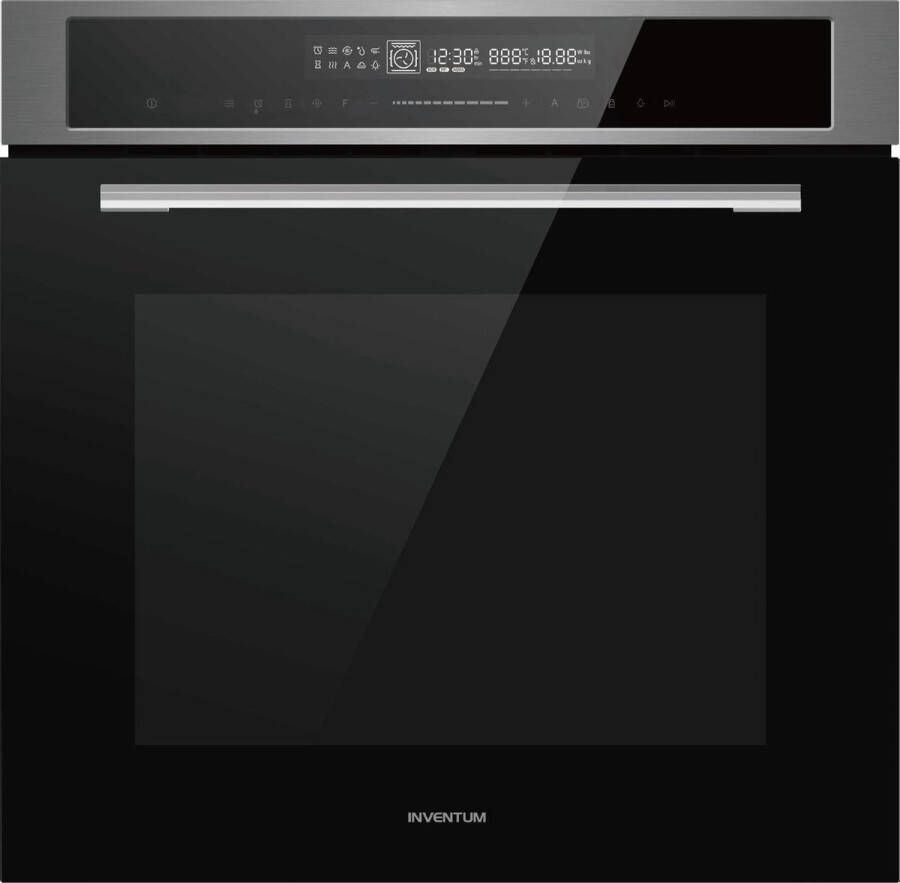 Inventum IMC6035RT Inbouw combi-oven Hetelucht Magnetron Grill 72 liter 60 cm hoog Tot 250 graden Zwart RVS