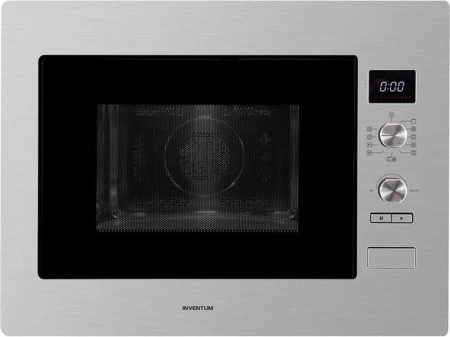 Inventum IMC6132F Inbouw combi-oven Hetelucht Magnetron Grill 32 liter 45 cm hoog Tot 220 graden RVS Zwart