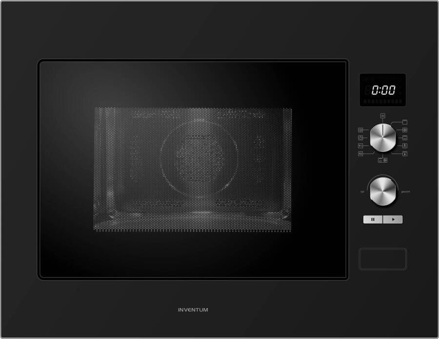 Inventum IMC6132FZWA Inbouw combi-oven Hetelucht Magnetron Grill 32 liter 45 cm hoog Tot 220 graden Zwart RVS