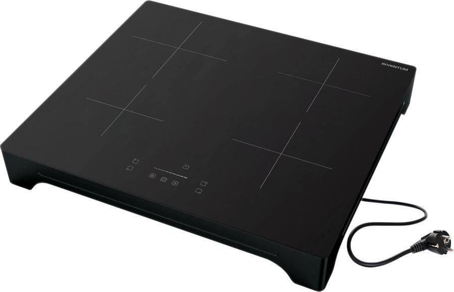 Inventum VKI6010ZWA Vrijstaande inductie kookplaat 4 kookzones 1-fase plug en play Zwart