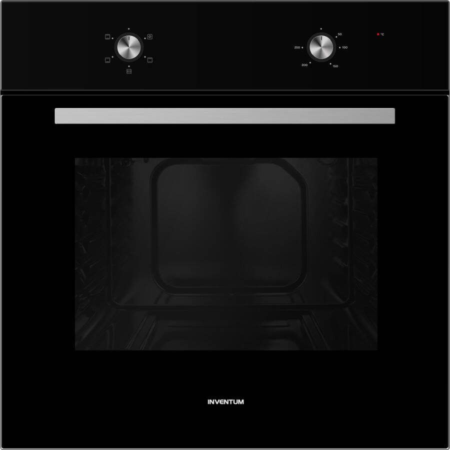 Inventum IOC6070GK Inbouw oven Conventioneel Eco stand 70 liter 60 cm hoog Tot 250 graden Zwart RVS