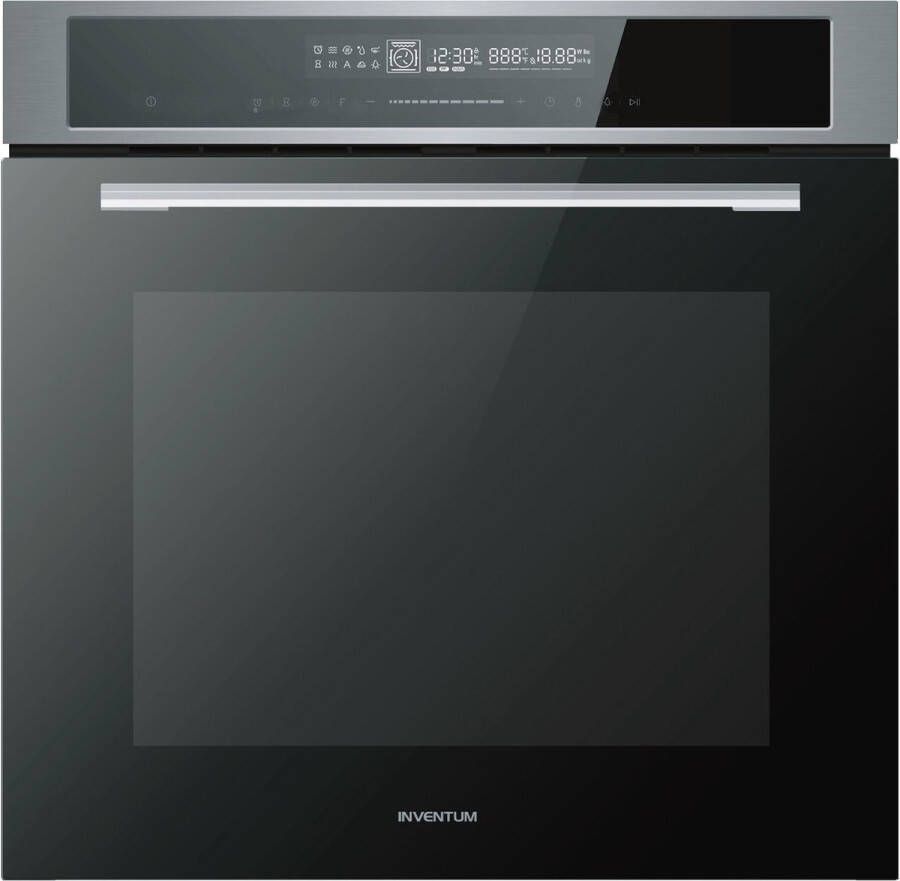 Inventum IOM6035RT Inbouw combi-oven Multifunctioneel Grill 72 liter 60 cm hoog Kerntemperatuursensor Tot 250°C Zwart RVS