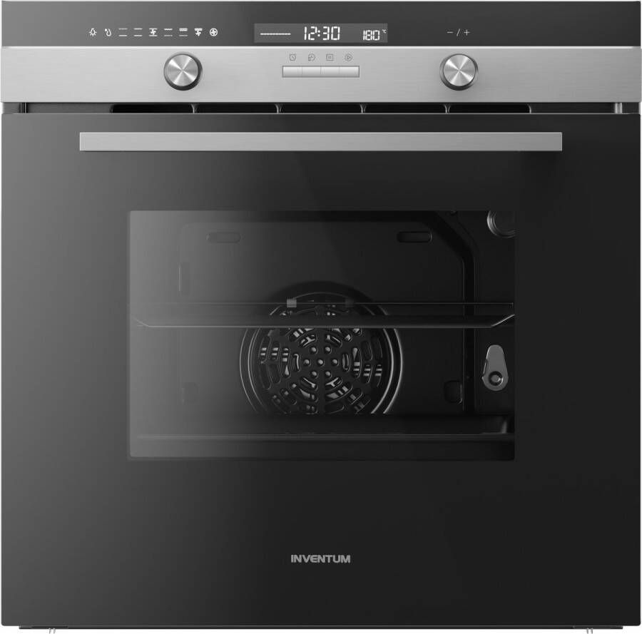 Inventum IOM6170RK Inbouw combi-oven Multifunctioneel Hetelucht Grill 70 liter 60 cm hoog Tot 250 graden Zwart RVS