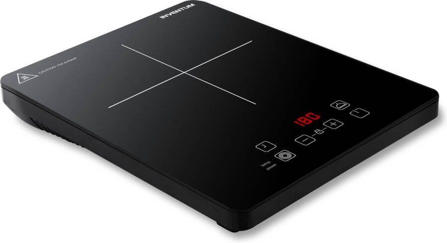 Inventum KI120T Inductie kookplaat 1 kookzone 2000 watt 10 standen Pan 15 tot 20 cm Timer Kinderslot Zwart - Foto 2
