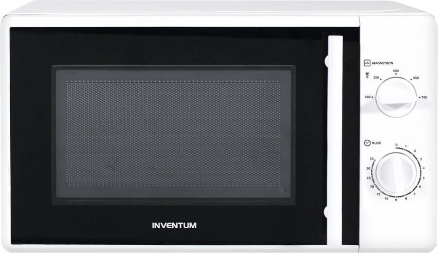 Inventum MN205S Vrijstaande solo-magnetron 20 liter 700 watt Wit Zwart