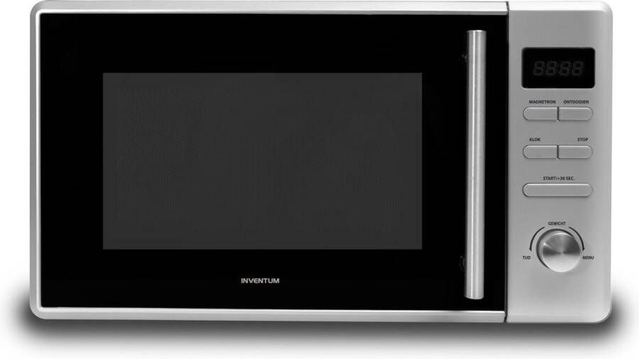 Inventum MN207S Vrijstaande solo-magnetron 20 liter 800 watt 8 kookprogramma's RVS Zwart