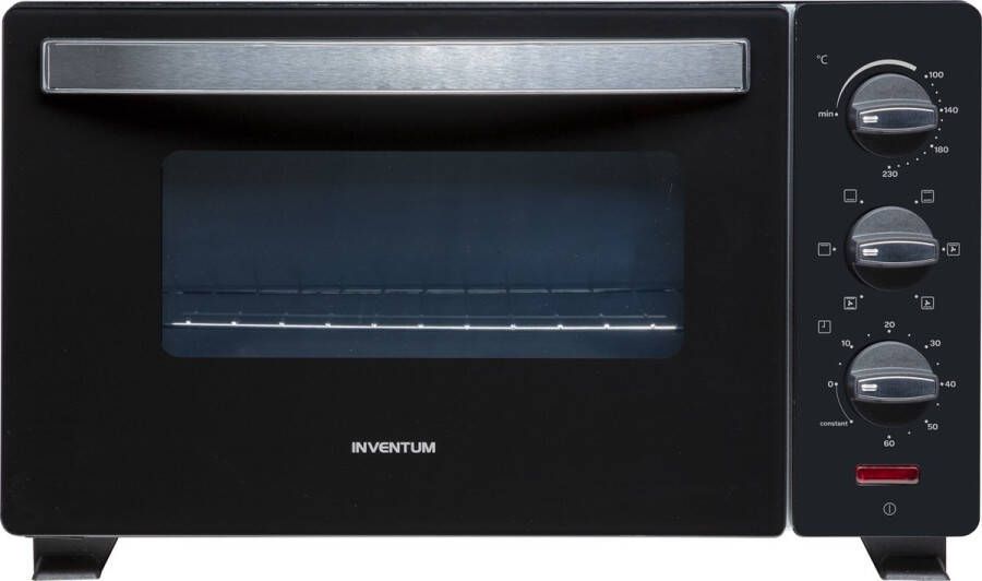 Inventum OV207B Vrijstaande heteluchtoven 20 liter 1350 watt 6 programma's Zwart