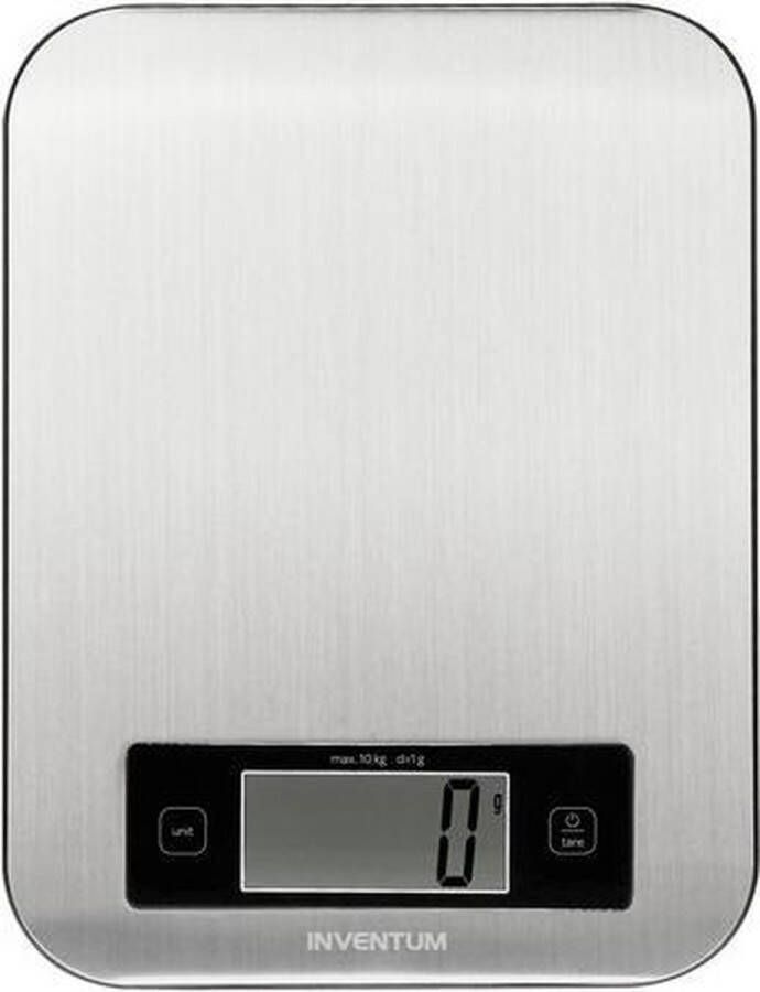 Inventum WS308 Digitale precisie keukenweegschaal Tot 10 kg Tarrafunctie RVS