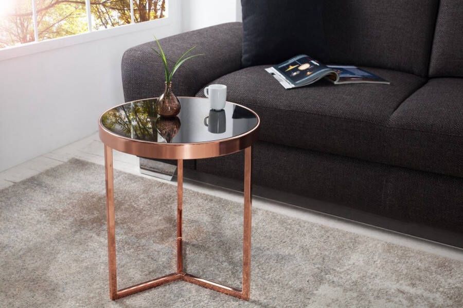 Invicta Interior Design bijzettafel Original ASTRO 45cm koperzwarte salontafel 36724