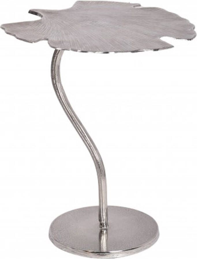 Invicta Interior Decoratieve bijzettafel GINKGO LEAF 45cm zilver handgemaakt metaal 41790